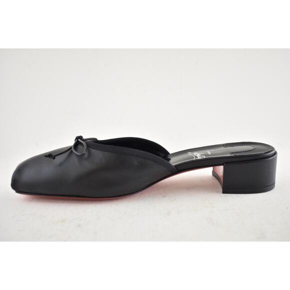 Christian Louboutin Mimiflirt 30 Black Ballet Ballerina Slide Block Heel Mule 39 - Picture 11 of 14